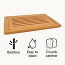 REGENT BAMBOO BREAD BOARD WITH CRUMB CATCHER, 425X280MM