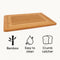 REGENT BAMBOO BREAD BOARD WITH CRUMB CATCHER, 425X280MM