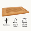 REGENT BAMBOO BREAD BOARD WITH CRUMB CATCHER, 425X280MM