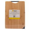 REGENT BAMBOO CUTTING BOARD WITH BLACK METAL HANDLE WITH KNIFE SHARPENER, 355X258MM