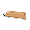 REGENT BAMBOO CUTTING BOARD WITH BLACK METAL HANDLE WITH KNIFE SHARPENER, 355X258MM