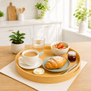 REGENT BAMBOO ROUND SERVING TRAY WITH CUT OUT HANDLE, 360MM DIA