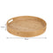 REGENT BAMBOO ROUND SERVING TRAY WITH CUT OUT HANDLE, (360MM DIAX50MM)