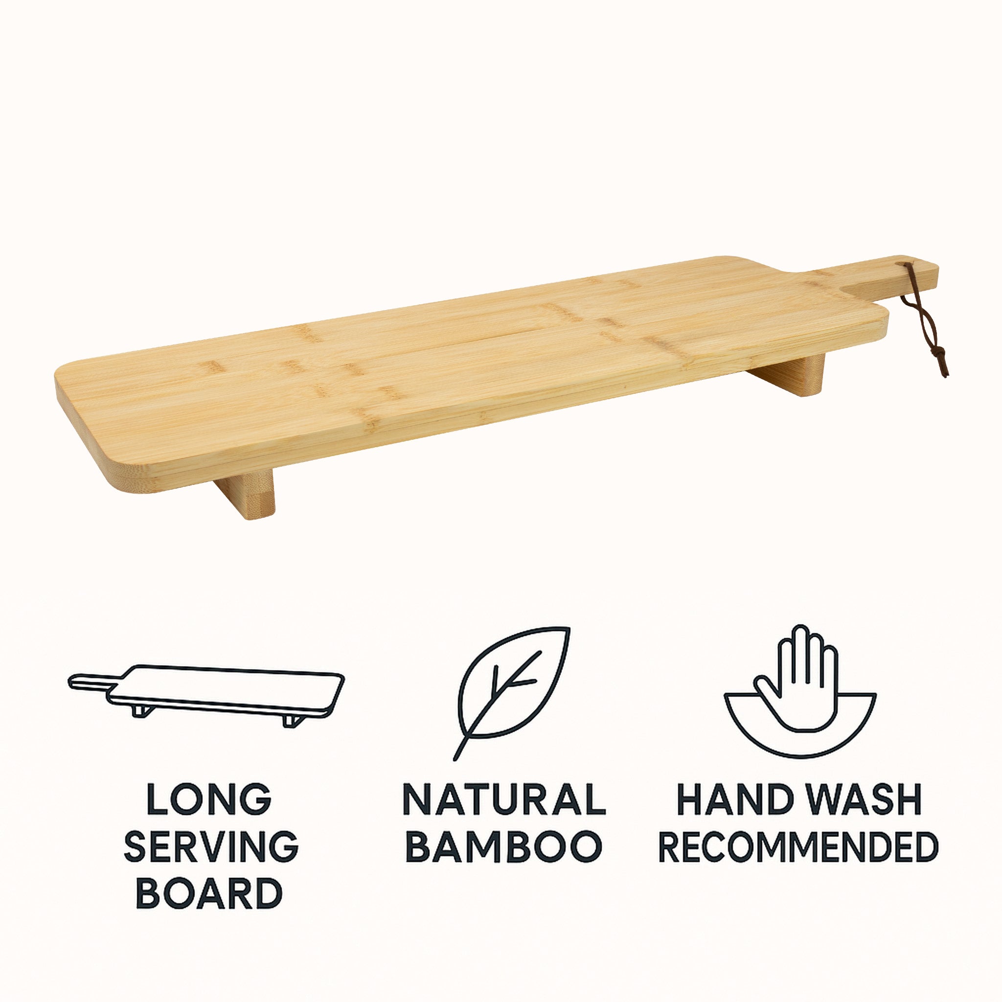 REGENT BAMBOO LONG SERVING PADDLE ON FEET, 580X160MM