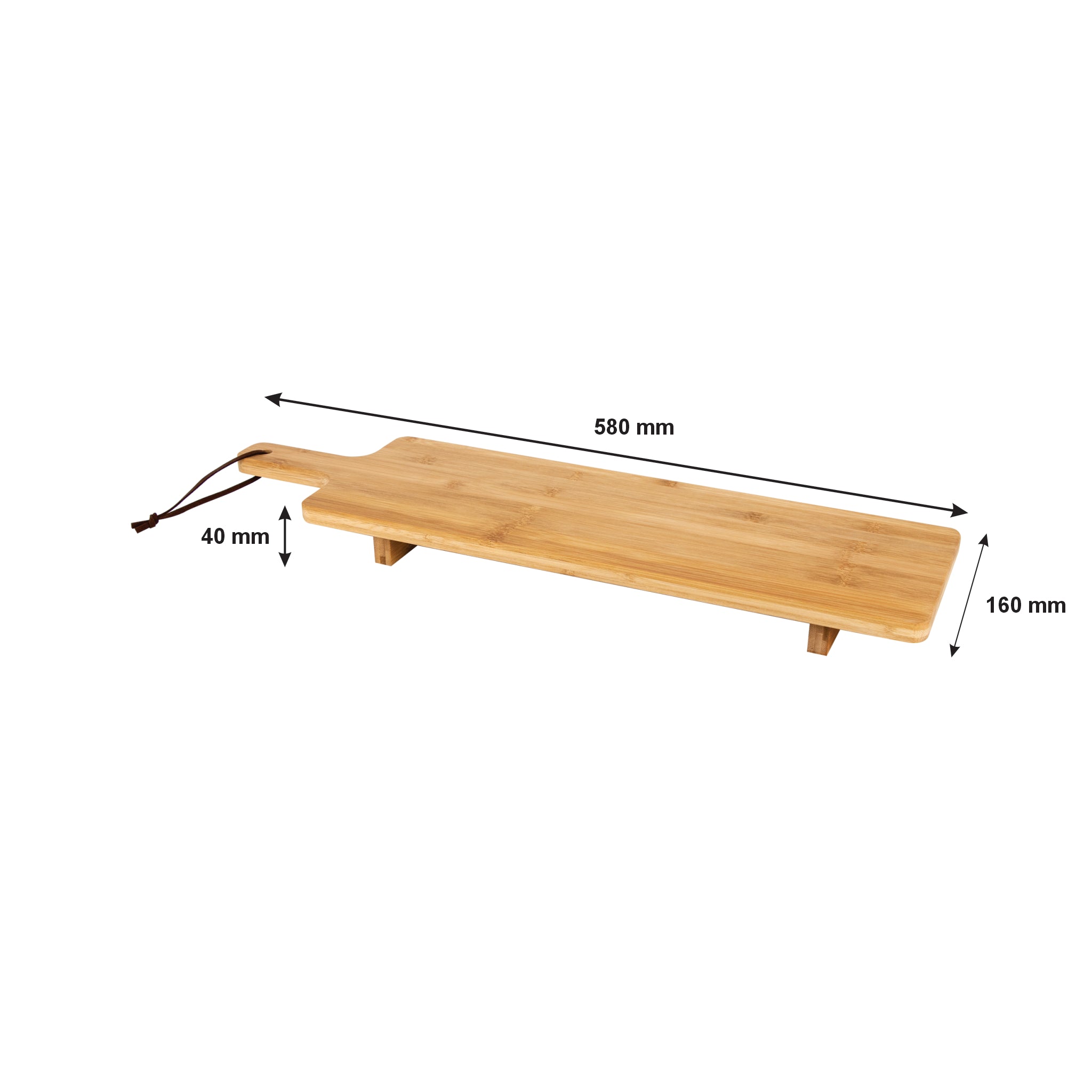REGENT BAMBOO LONG SERVING PADDLE ON FEET, 580X160MM