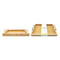 REGENT BAMBOO RECTANGULAR TRAY WITH ST STEEL HANDLES, (395X285X73MM)