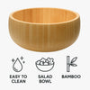 REGENT BAMBOO SALAD SERVING BOWL, 258MM DIA