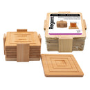 REGENT BAMBOO SQUARE COASTERS IN A HOLDER 7PK SET, 100X100MM