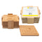 REGENT BAMBOO SQUARE COASTERS IN A HOLDER 6 PCE SET