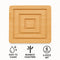 REGENT BAMBOO SQUARE COASTERS IN A HOLDER 6 PCE SET, 100X100MM