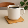 REGENT BAMBOO SQUARE COASTERS IN A HOLDER 6 PCE SET, 100X100MM