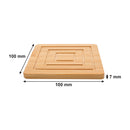 REGENT BAMBOO SQUARE COASTERS IN A HOLDER 6 PCE SET