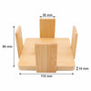 REGENT BAMBOO SQUARE COASTERS IN A HOLDER 7 PIECE SET, 100X100MM