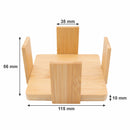 REGENT BAMBOO SQUARE COASTERS IN A HOLDER 6 PCE SET