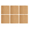 REGENT BAMBOO SQUARE COASTERS IN A HOLDER 6 PCE SET
