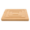 REGENT BAMBOO SQUARE COASTERS IN A HOLDER 7 PIECE SET, 100X100MM