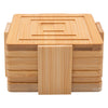 REGENT BAMBOO SQUARE COASTERS IN A HOLDER 6 PCE SET