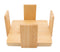 REGENT BAMBOO SQUARE COASTERS IN A HOLDER 6 PCE SET