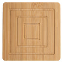 REGENT BAMBOO SQUARE COASTERS IN A HOLDER 6 PCE SET