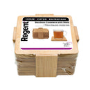 REGENT BAMBOO SQUARE COASTERS IN A HOLDER 7PK SET, 100X100MM