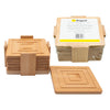 REGENT BAMBOO SQUARE COASTERS IN A HOLDER 6 PCE SET