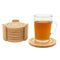 REGENT BAMBOO ROUND COASTERS IN A HOLDER 6 PCE SET, 100MM DIA EA