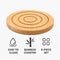 REGENT BAMBOO ROUND COASTERS IN A HOLDER 6 PCE SET, 100MM DIA