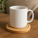 REGENT BAMBOO ROUND COASTERS IN A HOLDER 6 PCE SET, 100MM DIA