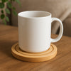 REGENT BAMBOO ROUND COASTERS IN A HOLDER 6 PCE SET, 100MM DIA