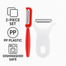 REGENT KITCHEN PEELERS STAINLESS STEEL AND PLASTIC 2PK SET, 160MM l 120MM