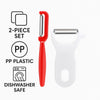 REGENT KITCHEN PEELERS STAINLESS STEEL AND PLASTIC 2PK SET, 160MM l 120MM