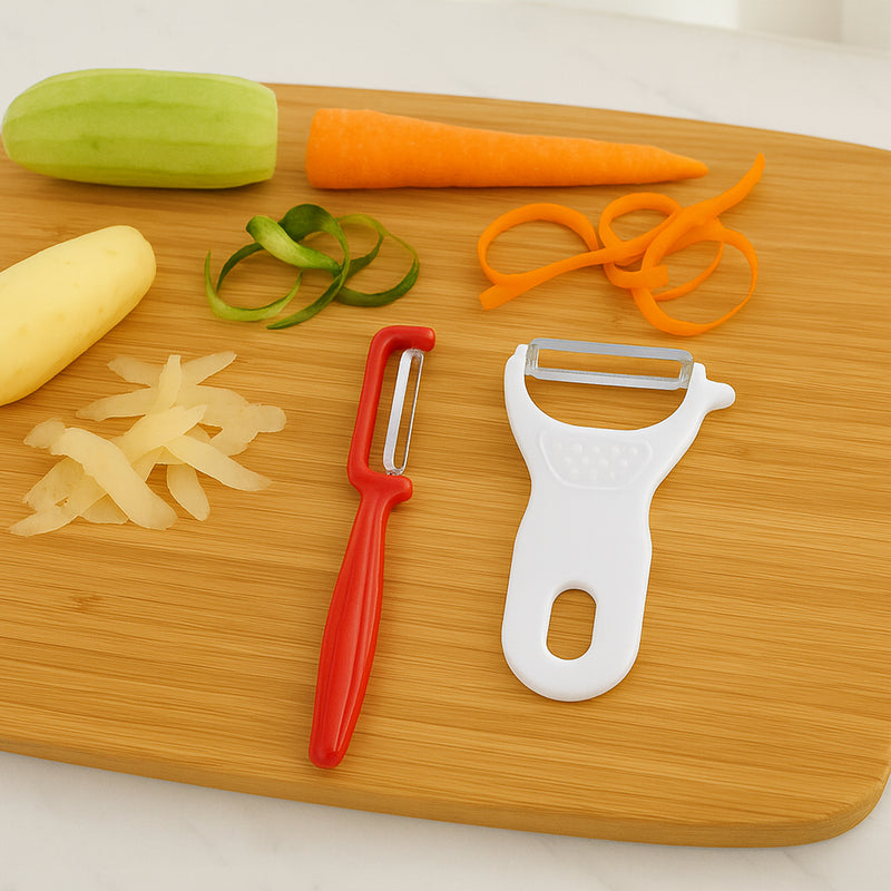 REGENT KITCHEN PEELERS STAINLESS STEEL AND PLASTIC 2PK SET, 160MM l 120MM