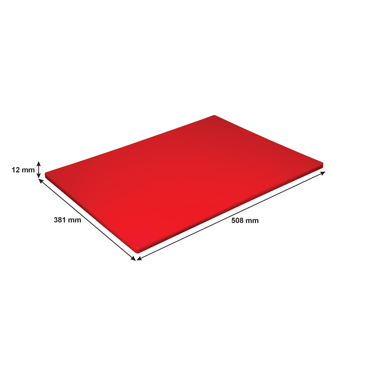REGENT CUTTING BOARD PE RED, 508X381MM