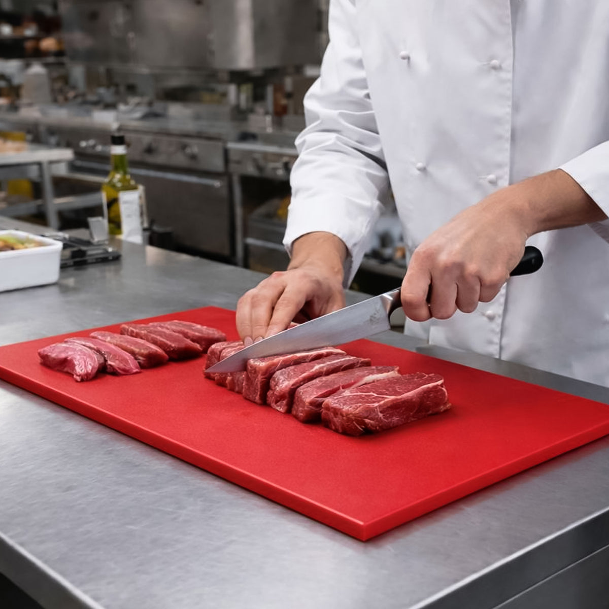 REGENT CUTTING BOARD PE RED, 508X381MM