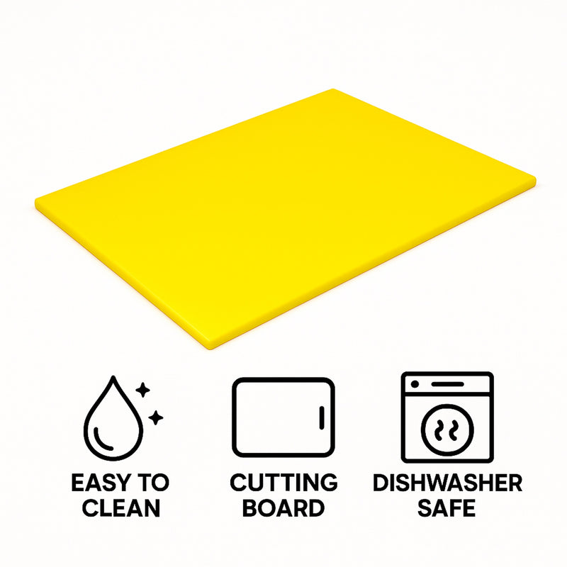 REGENT CUTTING BOARD PE YELLOW, 508X381MM
