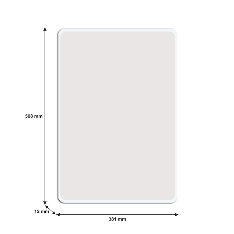 REGENT CUTTING BOARD PE WHITE, (508X381X12MM)