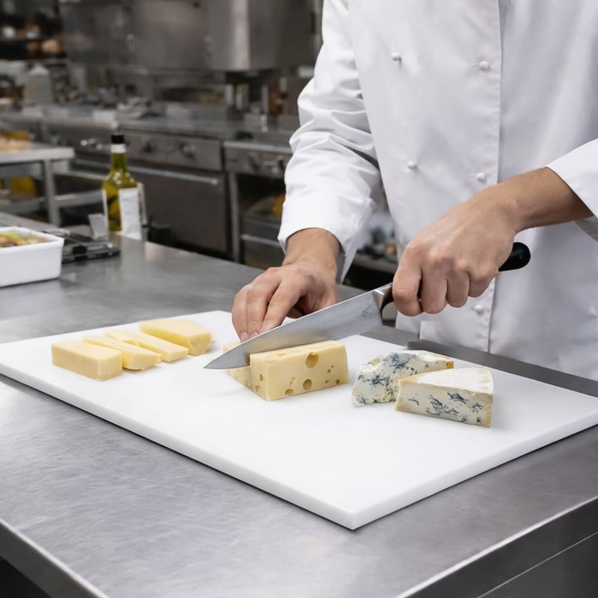 REGENT CUTTING BOARD PE WHITE, 508X381MM