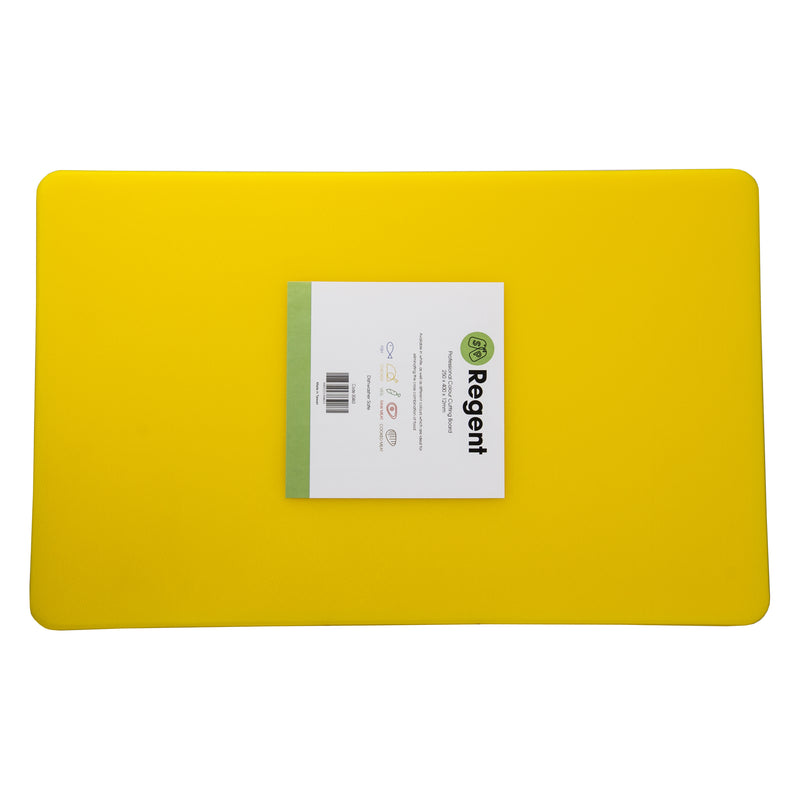 REGENT CUTTING BOARD PE YELLOW, (400X250X12MM)