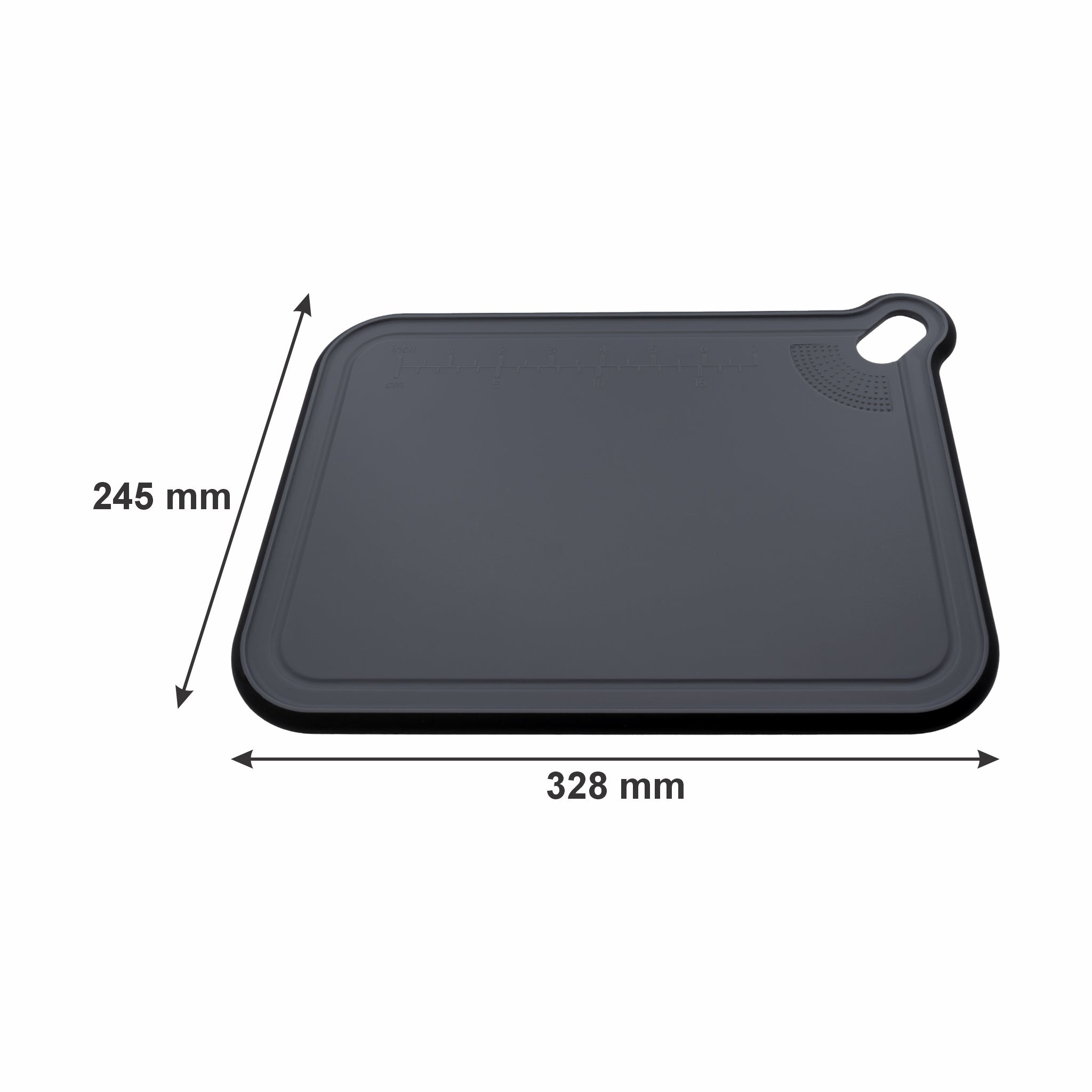 REGENT CUTTING BOARD NON-SLIP BLACK PLASTIC 2 PIECS SET, 393X290MM l 328X245MM
