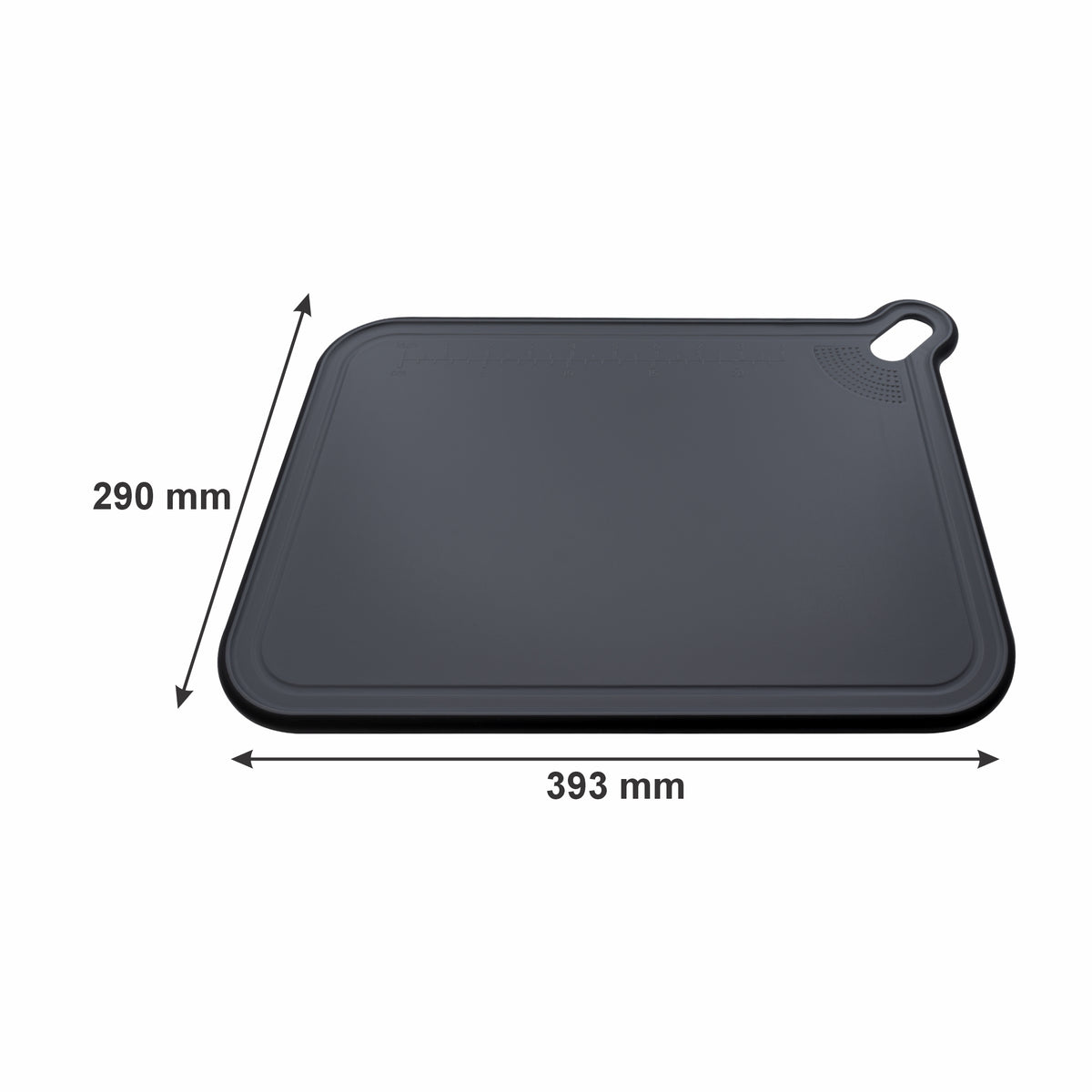 REGENT CUTTING BOARD NON-SLIP BLACK PLASTIC 2 PIECS SET, 393X290MM l 328X245MM