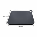 REGENT CUTTING BOARD NON-SLIP BLACK PLASTIC 2PK SET, 393X290MM l 328X245MM