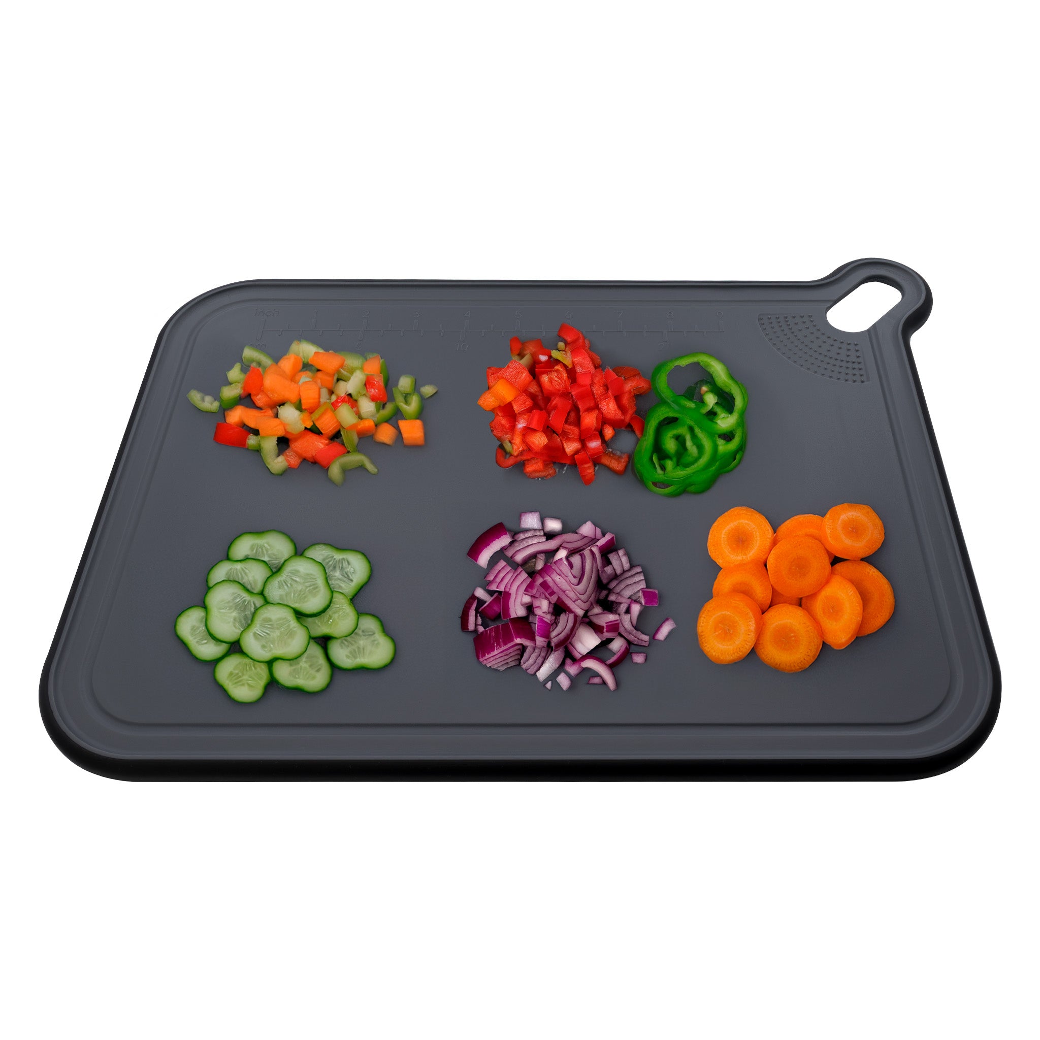 REGENT CUTTING BOARD NON-SLIP BLACK PLASTIC 2 PIECS SET, 393X290MM l 328X245MM