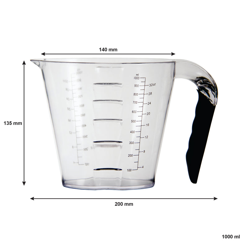REGENT KITCHEN PLASTIC MEASURING JUG, (1LT)