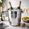 BAR BUTLER CHAMPAGNE ICE BUCKET WITH KNOB HANDLES STAINLESS STEEL, 7.1L