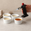 HOTERY CHEFS TORCH WITH 4 RAMEKINS 5PCE GIFT BOX SET, (132X105X62MM)