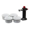HOTERY CHEFS TORCH WITH 4 RAMEKINS 5PCE GIFT BOX SET, (132X105X62MM)