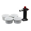 HOTERY CHEFS TORCH WITH 4 RAMEKINS 5PCE GIFT BOX SET, (132X105X62MM)