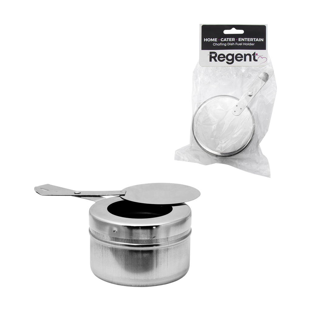 REGENT CHAFING DISH FUEL TIN HOLDER STAINLESS STEEL, 90MM DIA