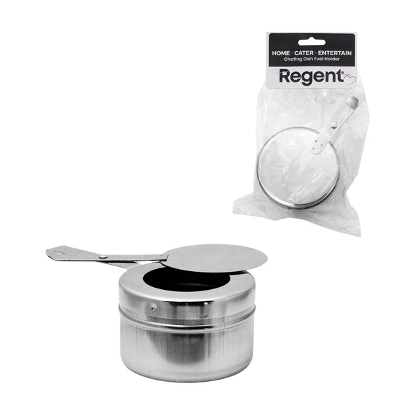 REGENT CHAFING DISH FUEL HOLDER STAINLESS STEEL, 90MM DIA