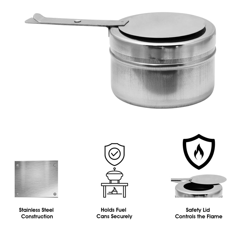 REGENT CHAFING DISH FUEL HOLDER STAINLESS STEEL, 90MM DIA